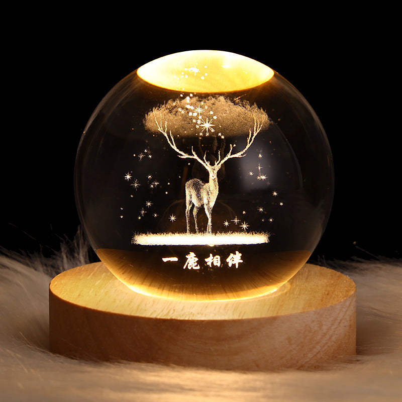 Luminous Crystal Ball Night Lamp Gift