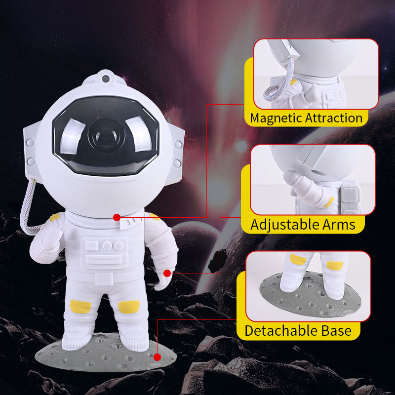 Proyector de astronauta nocturno de cielo estrellado