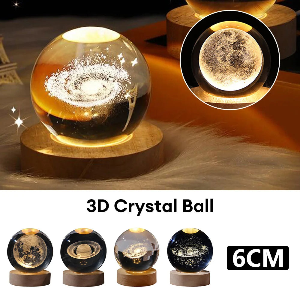 Luminous Crystal Ball Night Lamp Gift