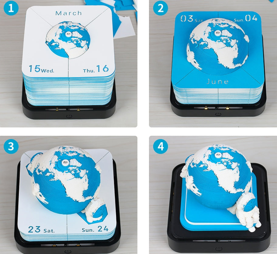 3D-Erdmodell-Kalender