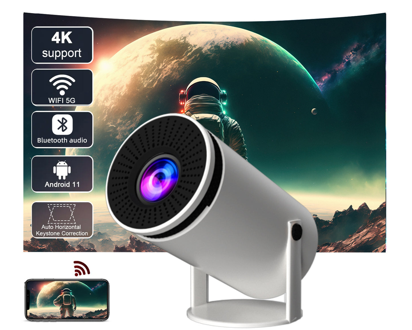 Barrel Hy300 Smart Projektor