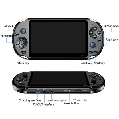 Retro-Spielkonsole X12 8GB PSP